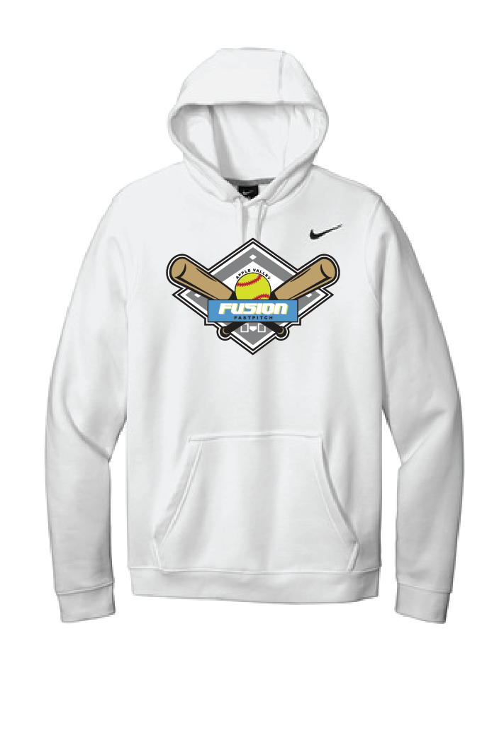 Nike pullover hoodie with embroidered logo in white hotsell