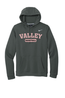 
              Apple Valley Basketball - Anthracite Nike Club Fleece Pullover Hoodie - Valley Appliqué
            