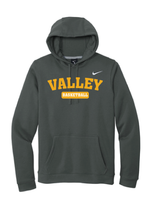 
              Apple Valley Basketball - Anthracite Nike Club Fleece Pullover Hoodie - Valley Appliqué
            