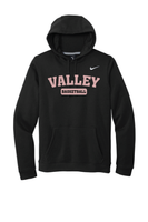 
              Apple Valley Basketball - Black Nike Club Fleece Pullover Hoodie - Valley Appliqué
            