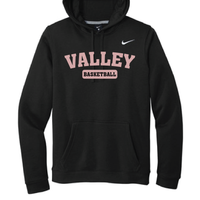 Apple Valley Basketball - Black Nike Club Fleece Pullover Hoodie - Valley Appliqué