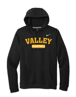 
              Apple Valley Basketball - Black Nike Club Fleece Pullover Hoodie - Valley Appliqué
            