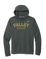 
              Apple Valley Basketball - Anthracite Nike Club Fleece Pullover Hoodie - Valley Appliqué
            