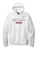 
              Apple Valley Basketball - White Nike Club Fleece Pullover Hoodie - Valley Appliqué
            