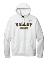 
              Apple Valley Basketball - White Nike Club Fleece Pullover Hoodie - Valley Appliqué
            