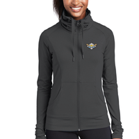 Fusion Fastpitch - Sport-Tek® Ladies Sport-Wick® Stretch Full-Zip Jacket - Screen Print