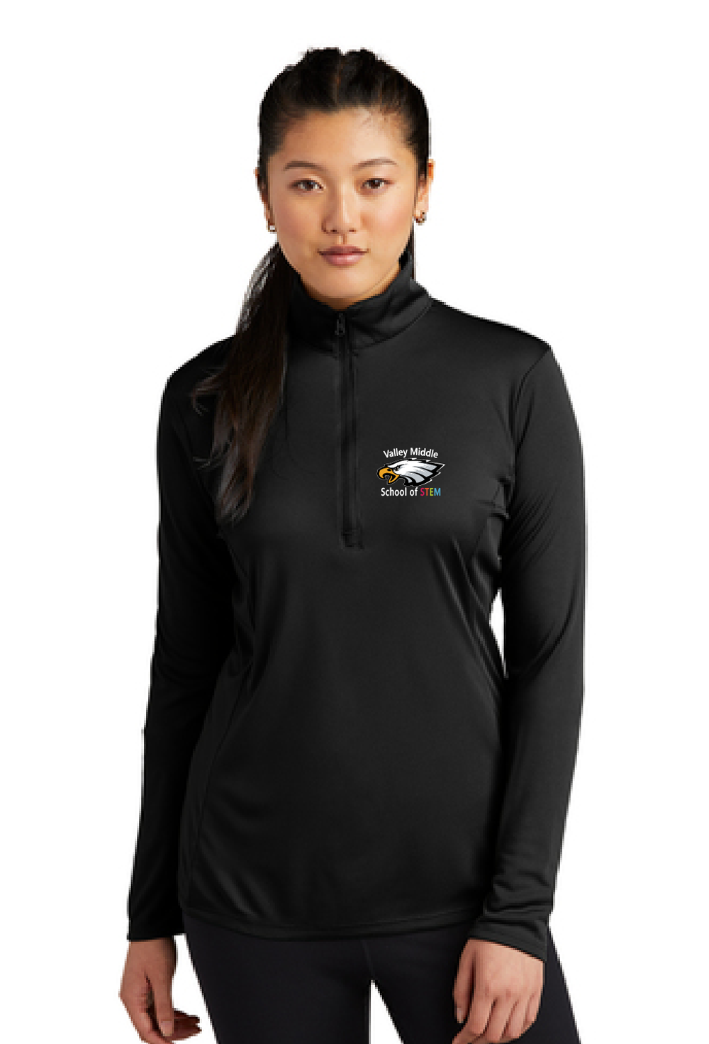 Valley Middle - Sport-Tek® Ladies PosiCharge® Competitor™ 1/4-Zip Pullover
