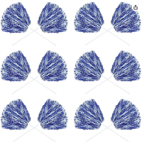 Blue and White Shaker Stick Pom Poms 2pk