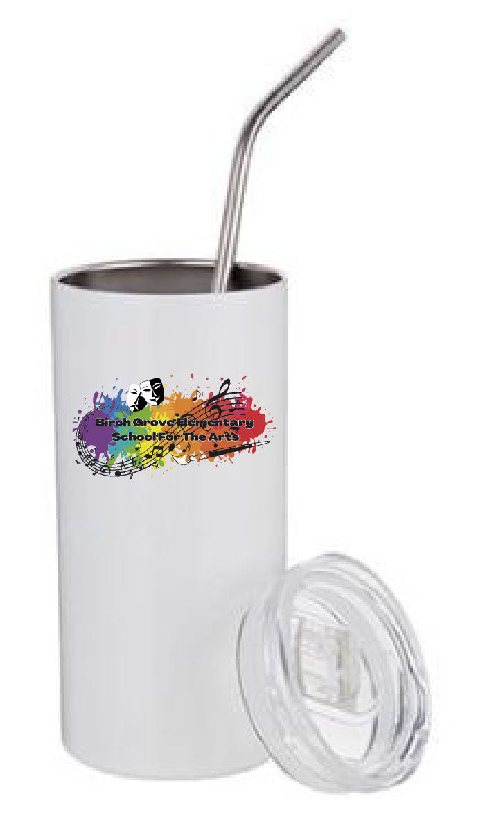Birch Grove - Stainless Steel Tumbler with Straw & Lid