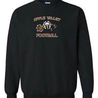 AV Football - Youth & Adult Crew Sweatshirt - Black