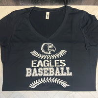 AV Baseball - Fire Sale - Tultex Women's V-neck T-Shirt 100% Cotton