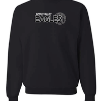 Apple Valley Basketball - Youth & Adult Crew Sweatshirt - Black