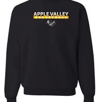 Apple Valley Basketball - Youth & Adult Crew Sweatshirt - Black