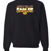 Apple Valley Basketball - Youth & Adult Crew Sweatshirt - Black