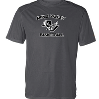 AV Basketball - Adult Wicking Short Sleeve T-Shirt in Graphite, Silver or Vegas Gold