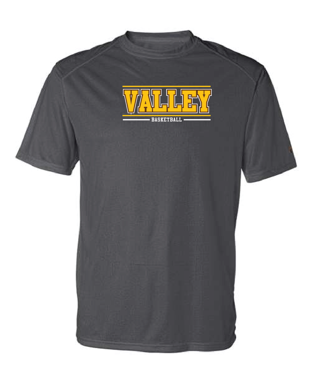 AV Basketball - Adult Wicking Short Sleeve T-Shirt in Graphite, Silver or Vegas Gold