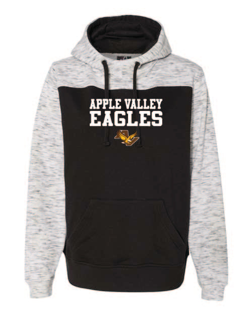 Apple Valley Eagles - Mélange Fleece Colorblocked Hooded Sweatshirt