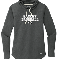 AV Baseball - Screen Printed New Era ® Ladies Sueded Cotton Blend Cowl Tee Black Forest