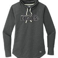 AV HS Football - Screen Printed New Era ® Ladies Sueded Cotton Blend Cowl Tee Black Frost