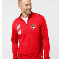 Lakeville Soccer - Adidas - 3-Stripes Double Knit Quarter-Zip Pullover