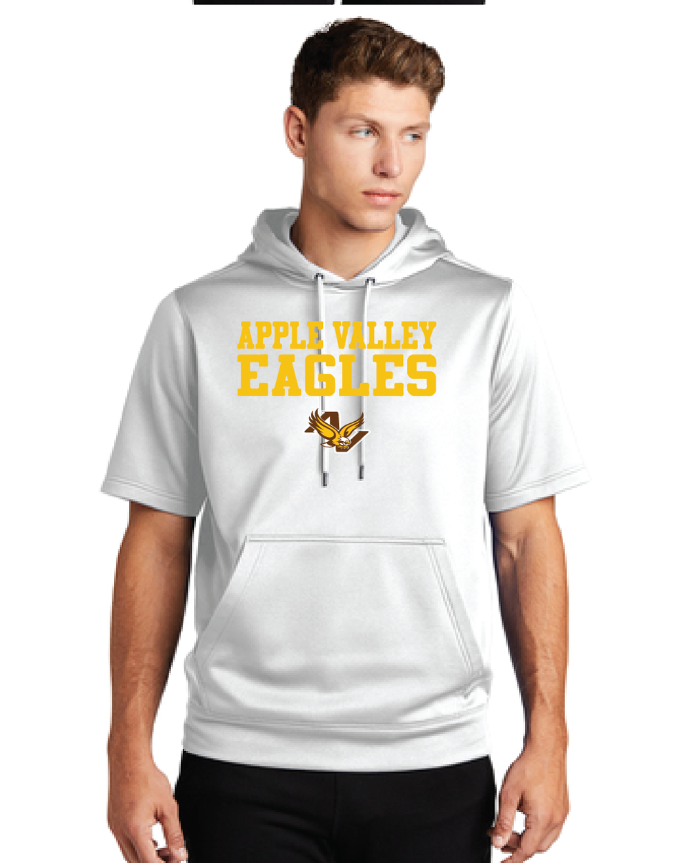 AV Eagles - Youth Short Sleeve Hooded Eagle Logo